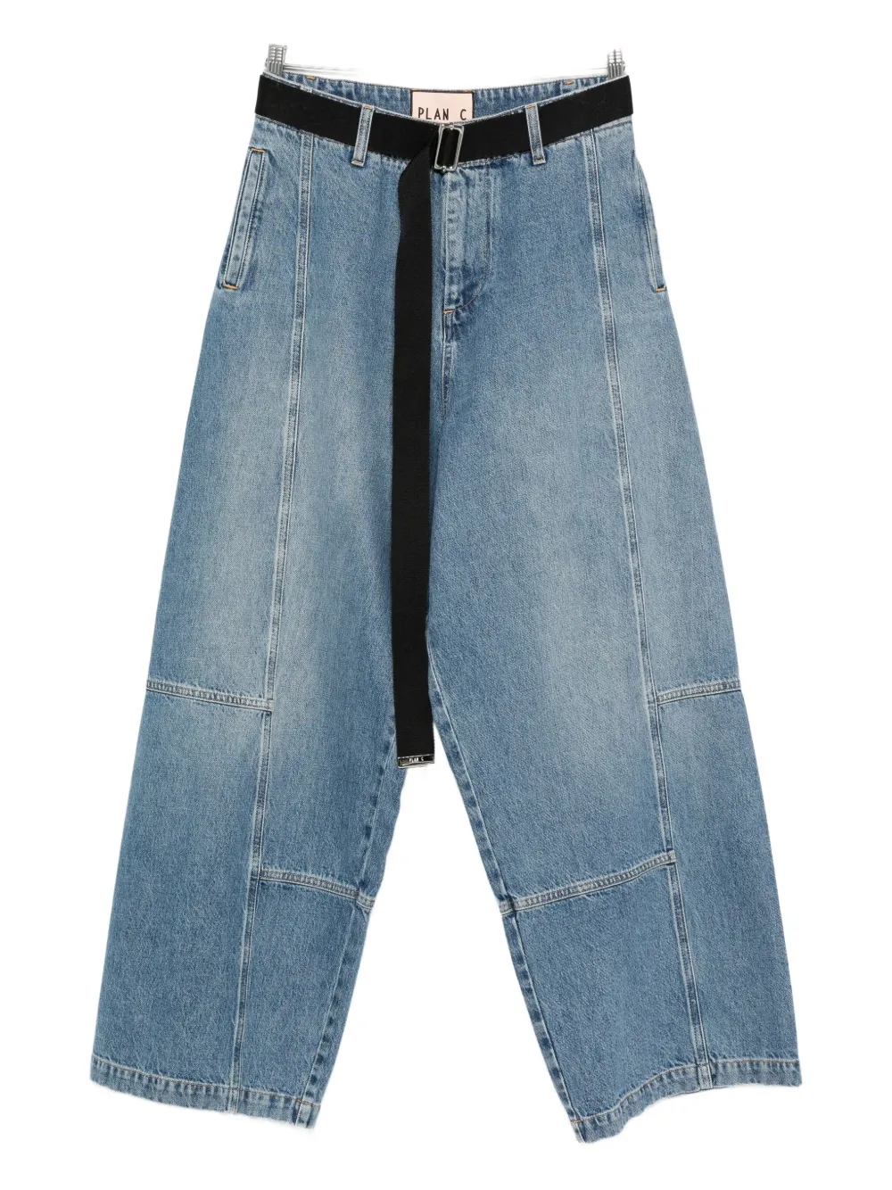 Plan C belted jeans - Blu