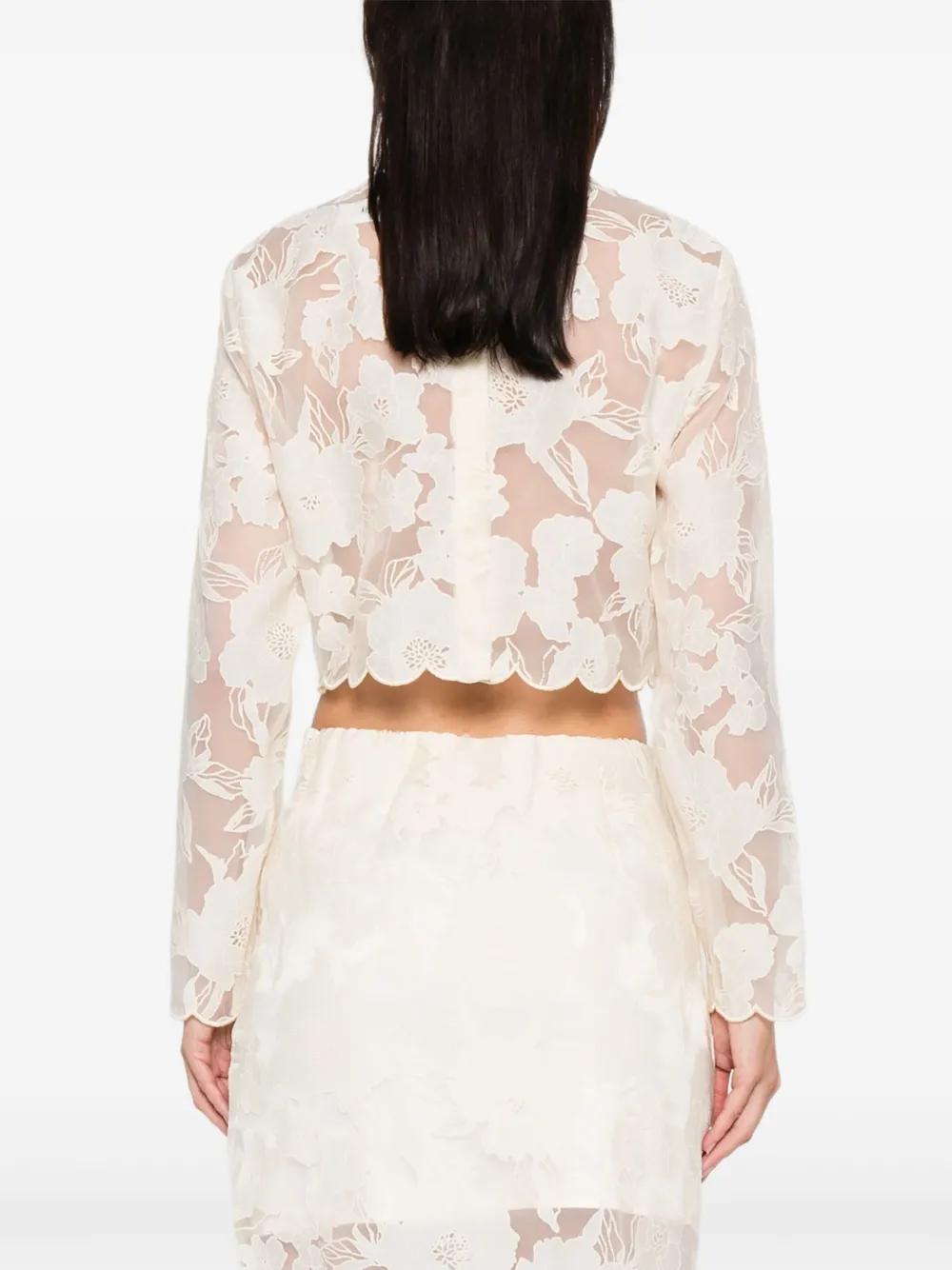 Floral Scalloped Top