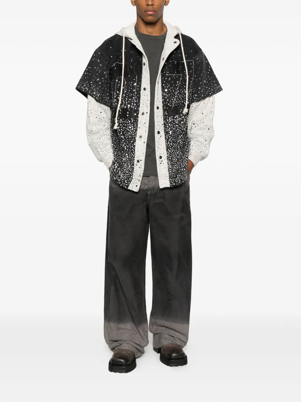 SATOSHI NAKAMOTO embellished long-sleeve hoodie | Chamarras con capucha | Image 2