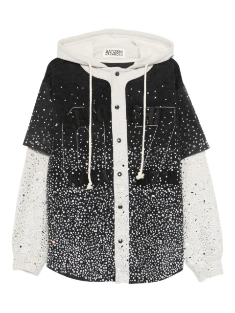 SATOSHI NAKAMOTO embellished long-sleeve hoodie