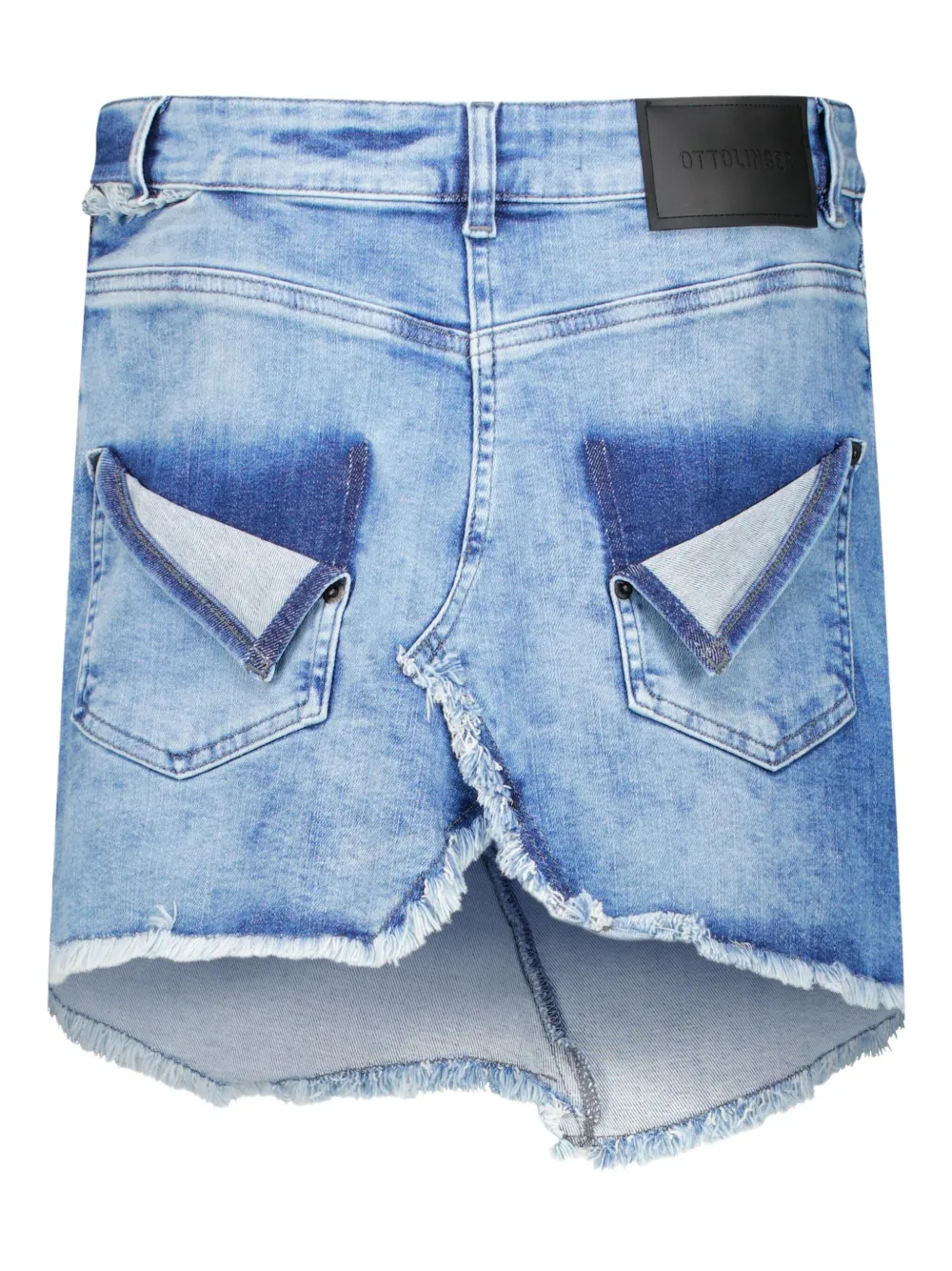 Ottolinger Reversed Denim Mini Skirt In Blue