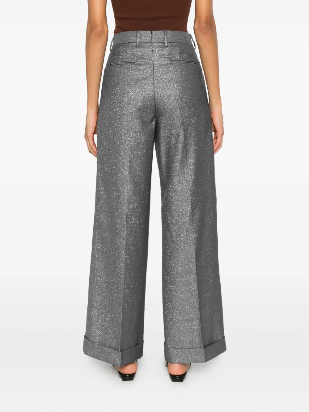 Luigi Bianchi Mantova Glitter-embellishment Tailored Trousers In Multi