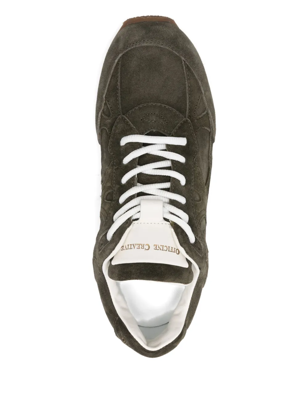 Officine Creative Lace-up Panelled Trainers In Green