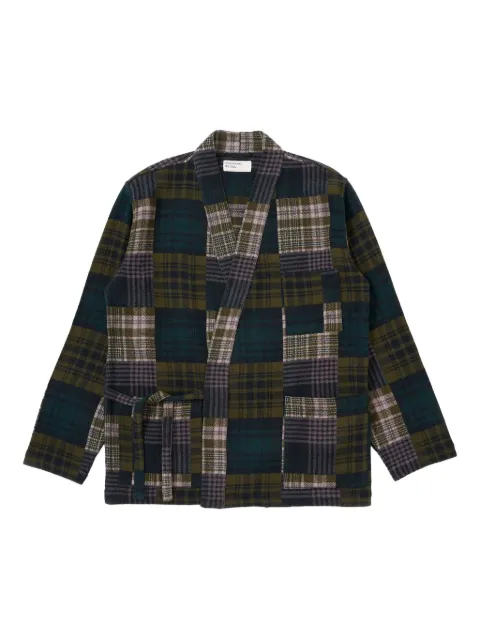 Universal Works patchwork belted jacket