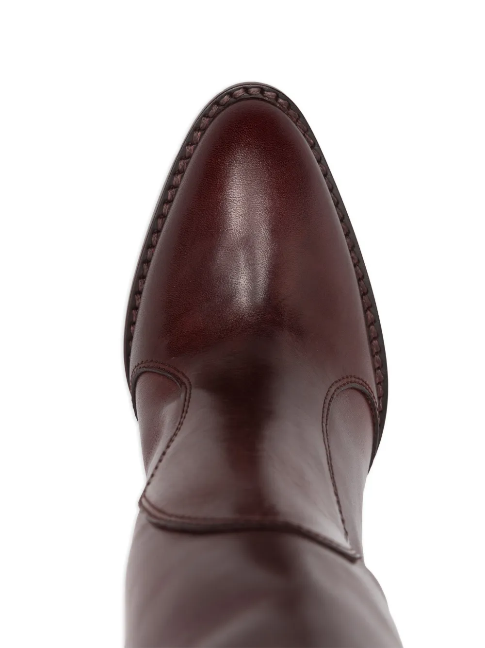 Paris Texas 105mm Block-heel Pointed-toe Boots In Burgundy