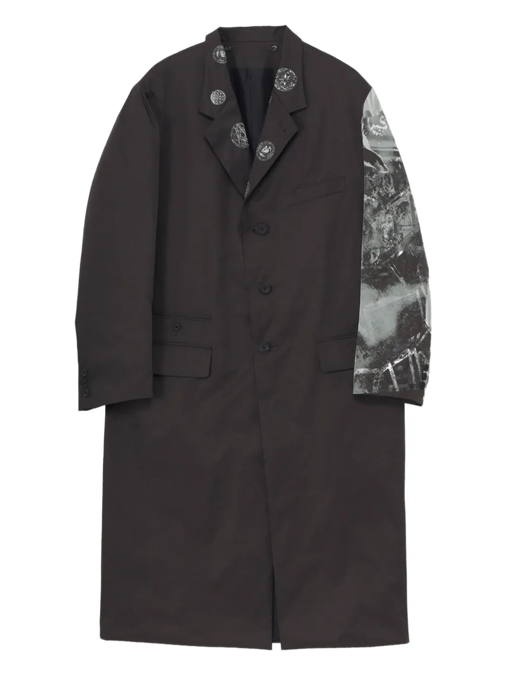 Yohji Yamamoto Padded Pinstripe Jacket | Black | Image 1