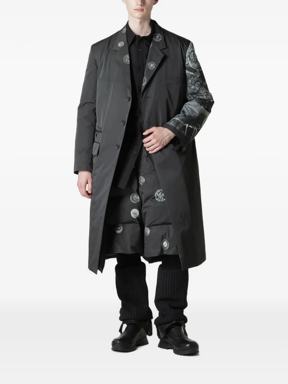 Yohji Yamamoto Padded Pinstripe Jacket | Single Breasted Coats | Image 2