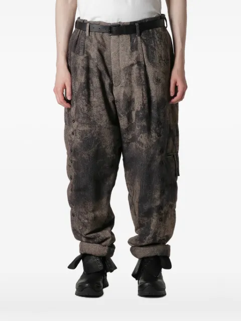 Yohji Yamamoto pantalones con motivo y botones