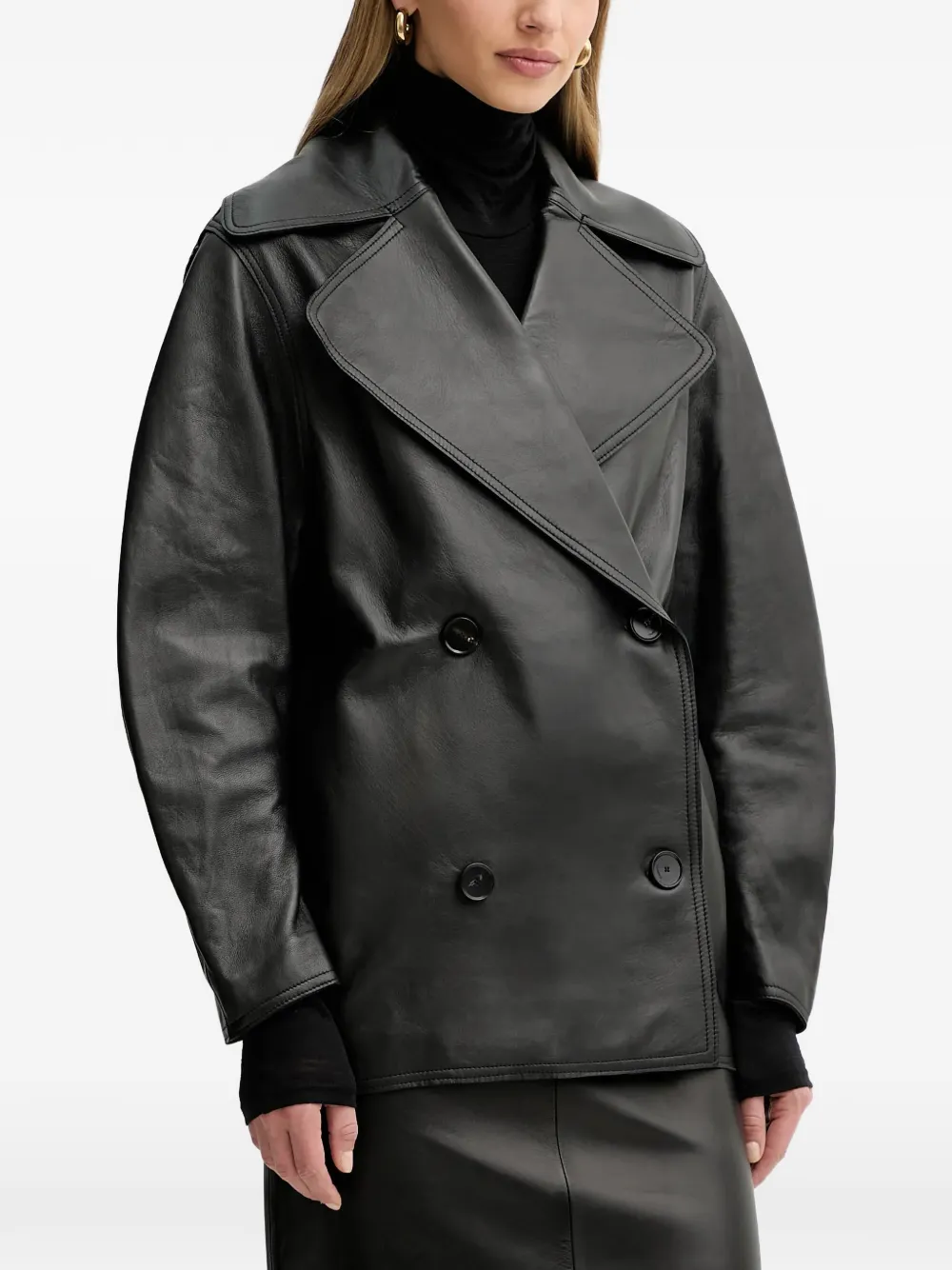 Liviana Conti double-breasted coat - Black