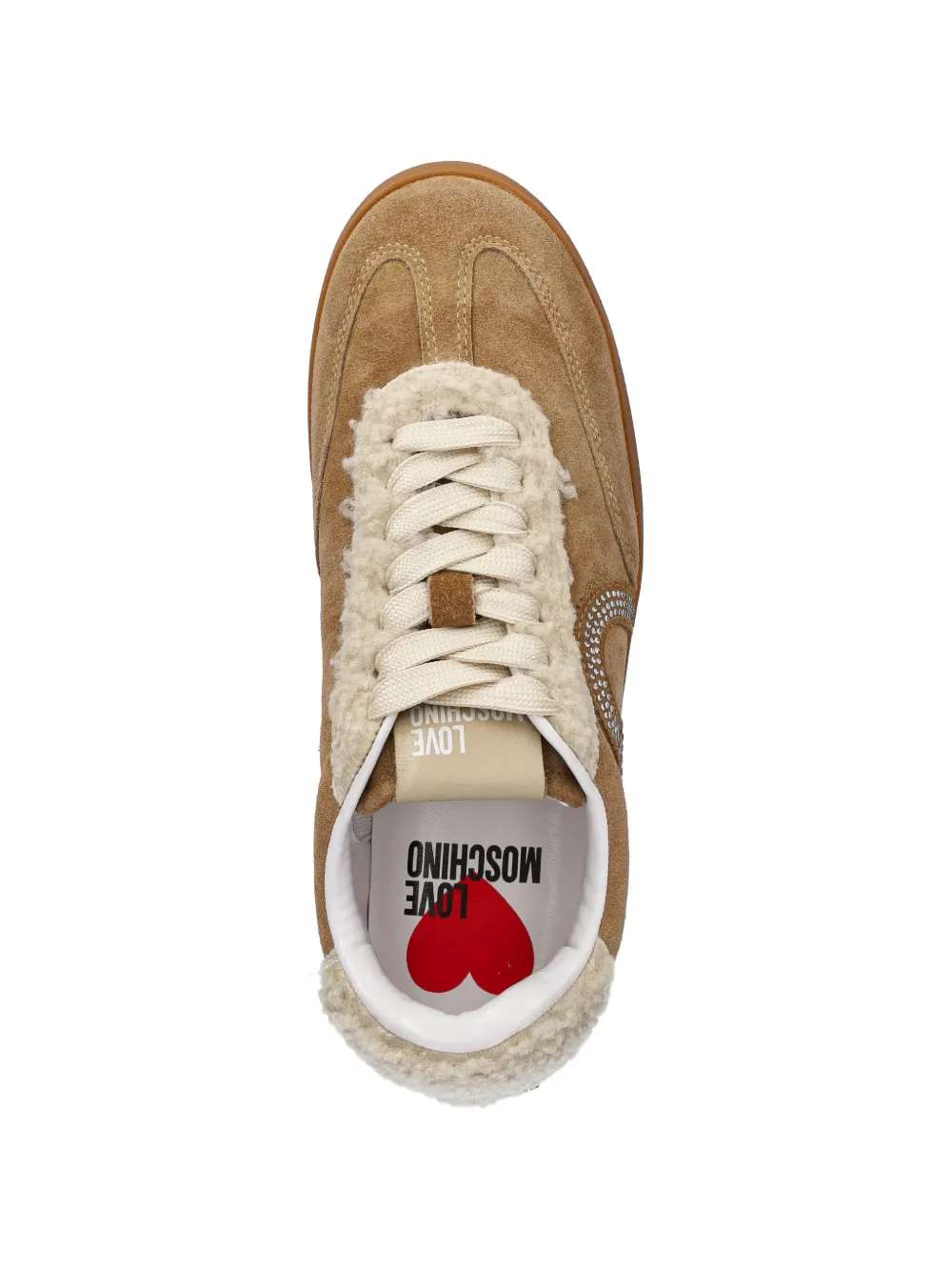 Love Moschino Sneakers met hartapplicatie Bruin