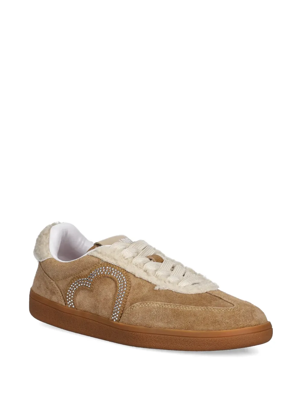 Love Moschino Sneakers met hartapplicatie Bruin