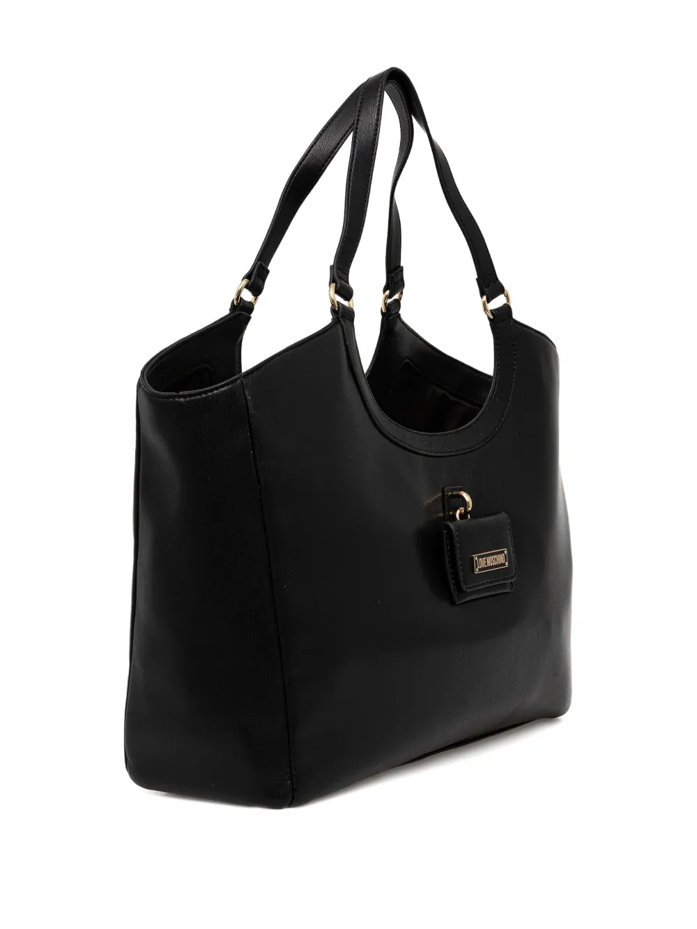 Love Moschino logo-plaque tote bag - Zwart
