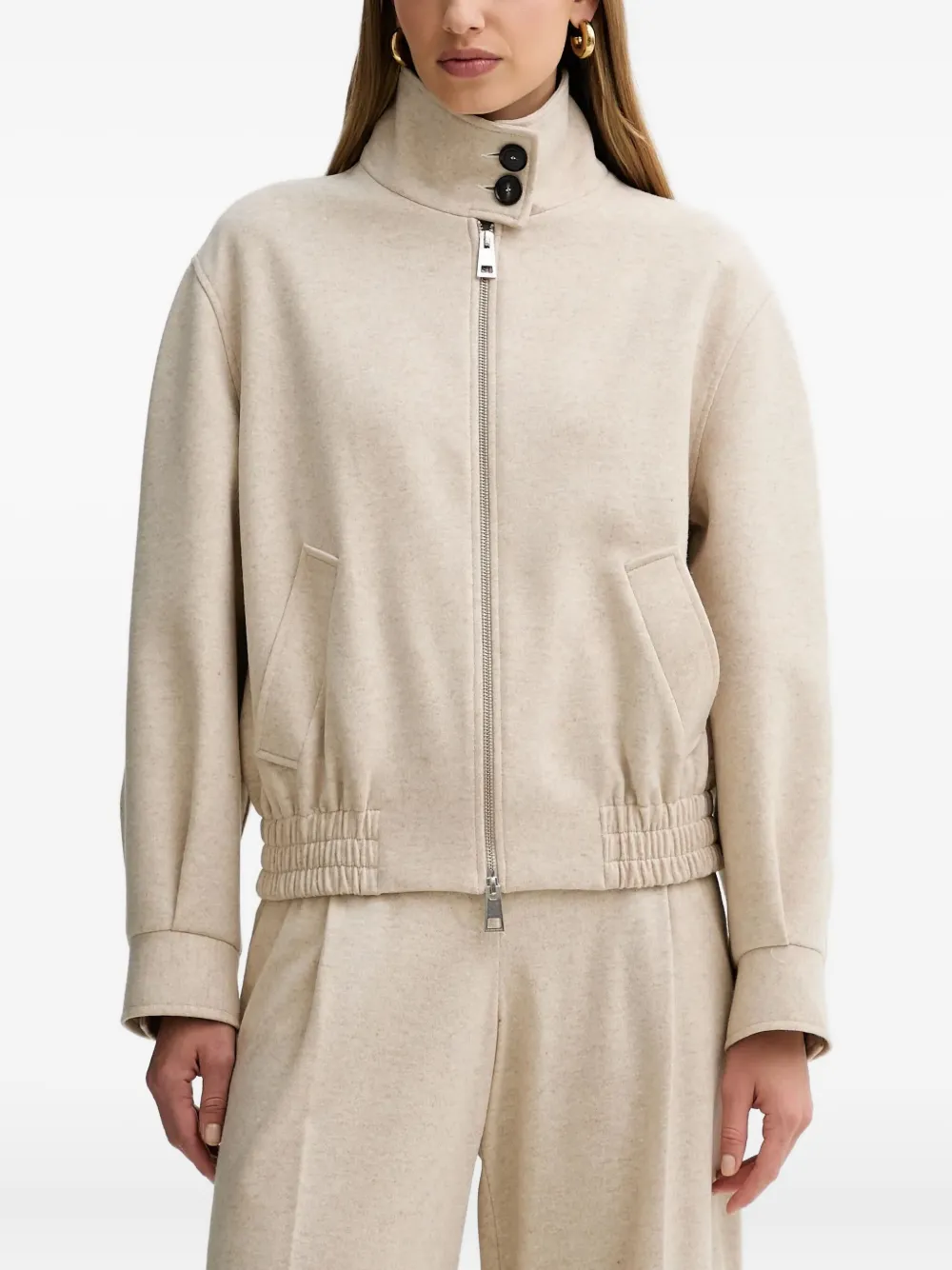 Liviana Conti Giacca Rooney con zip - Toni neutri