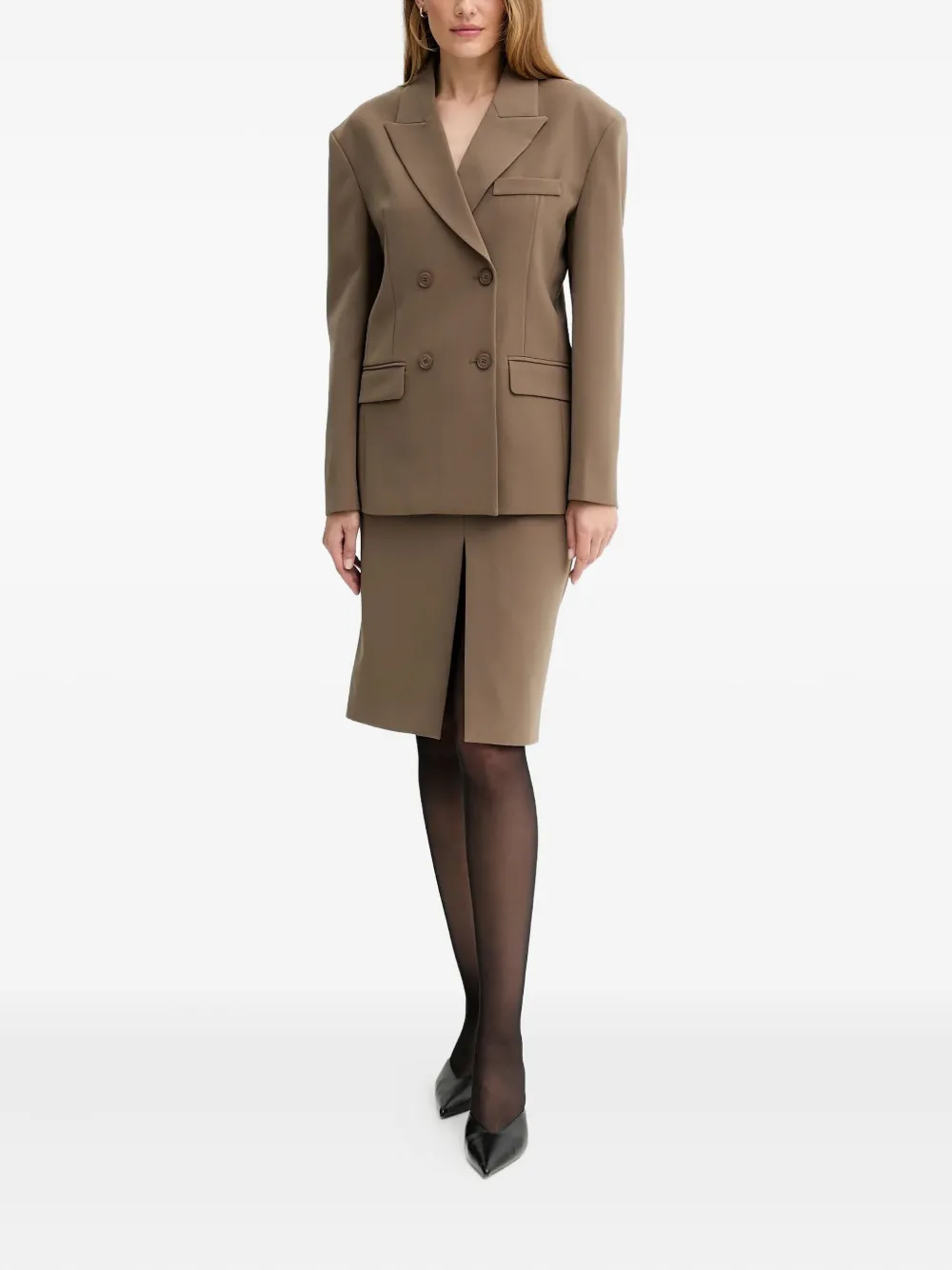 Isabelle Blanche falda midi con abertura en la parte delantera | Faldas rectas | Image 2