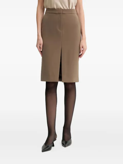 Isabelle Blanche front-slit midi skirt