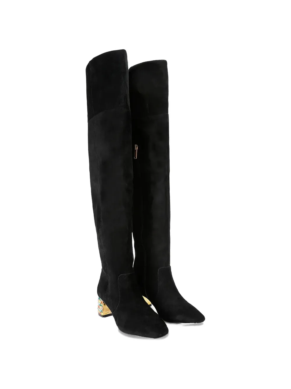 Kurt Geiger London Overknee laarzen met juwelen hak Zwart