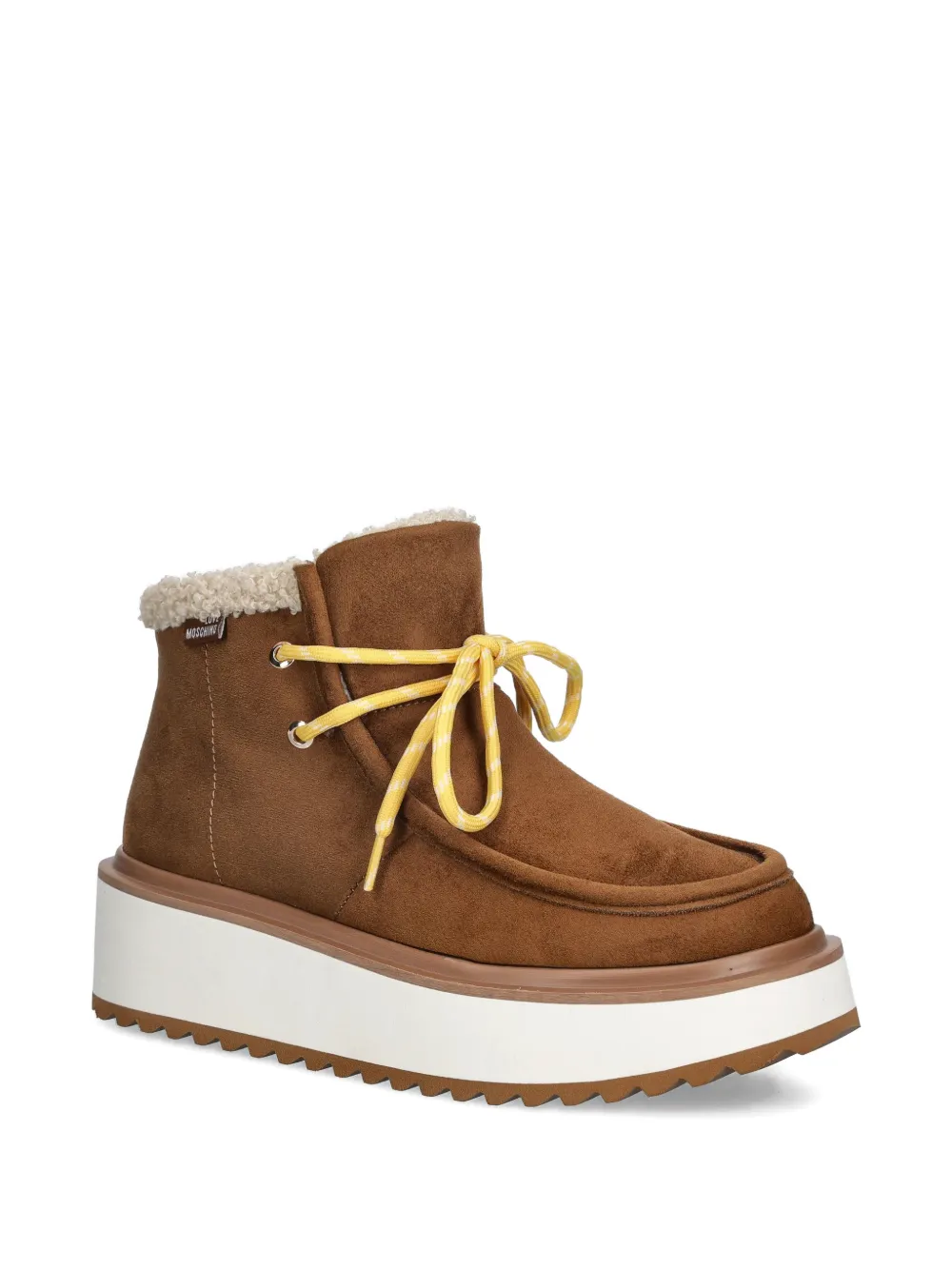 Love Moschino faux-fur platform boots Bruin