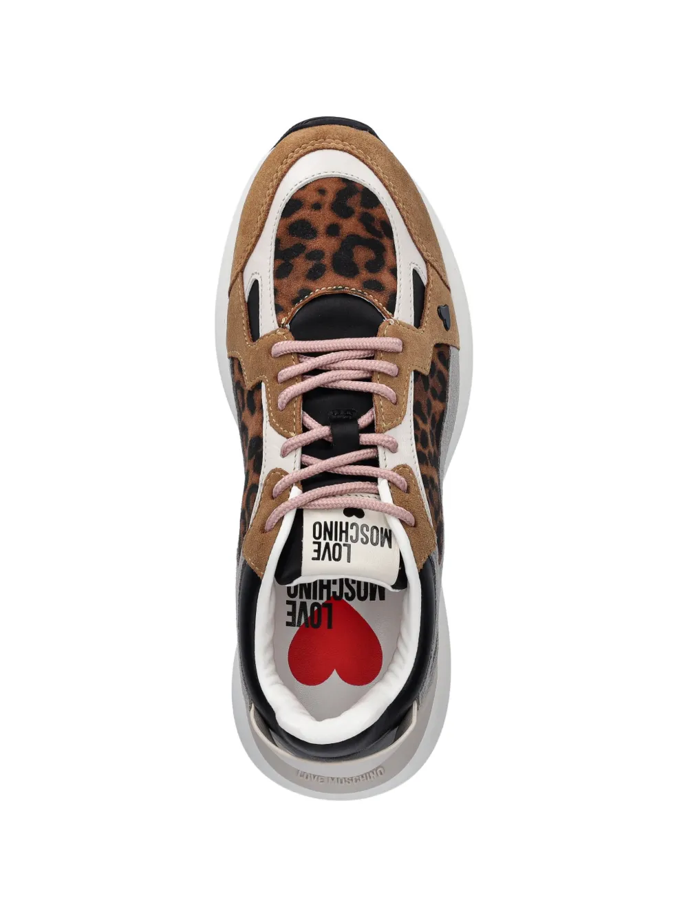 Love Moschino leopard-print sneakers Bruin