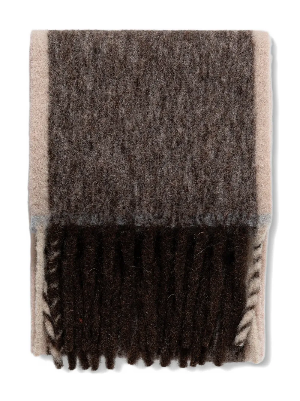 Liviana Conti fringed-hem scarf - Marrone