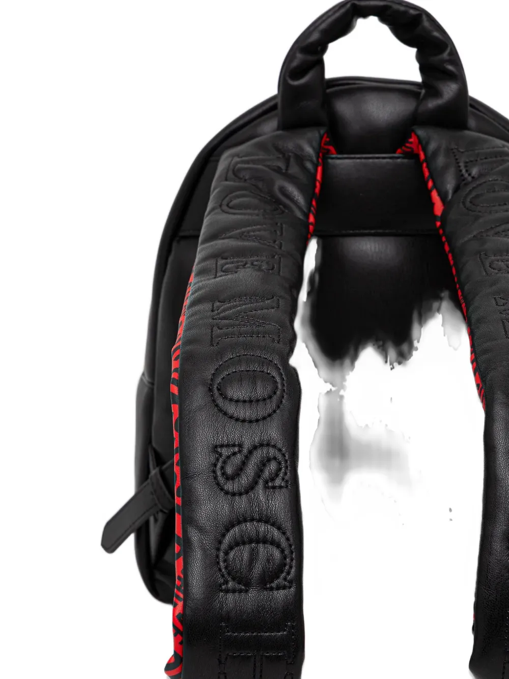 Love Moschino Heart-charm Logo-plaque Backpack In Black