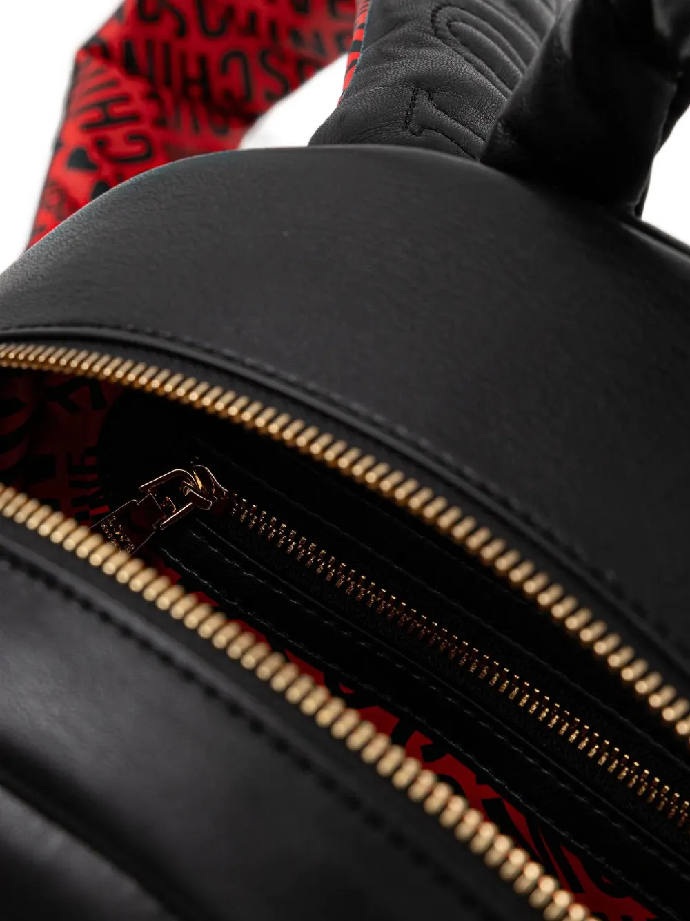 Love Moschino Heart-charm Logo-plaque Backpack In Black