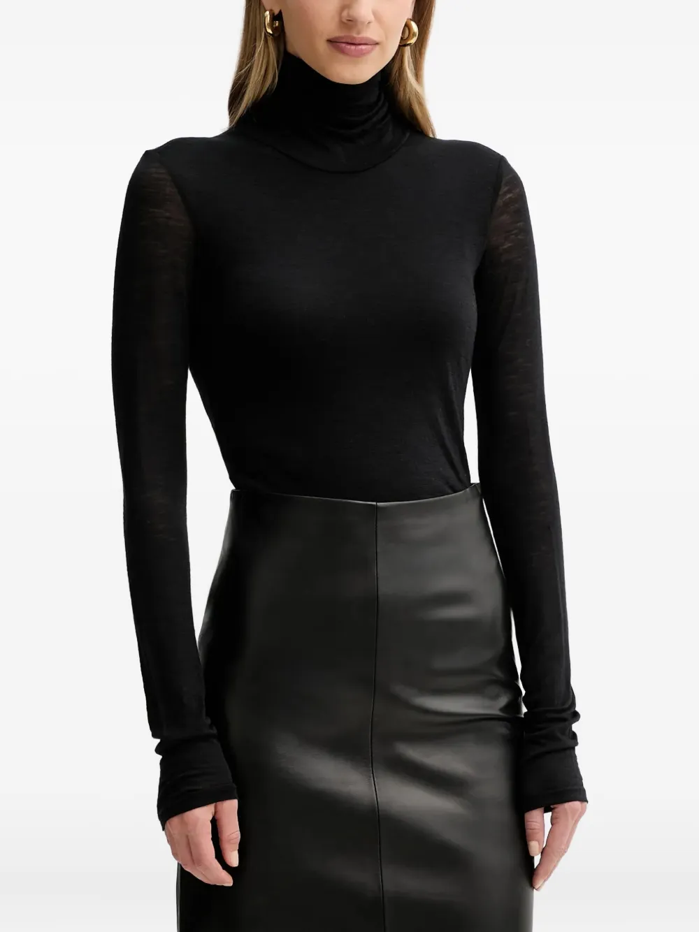 Liviana Conti Top Ginevra a collo alto - Nero