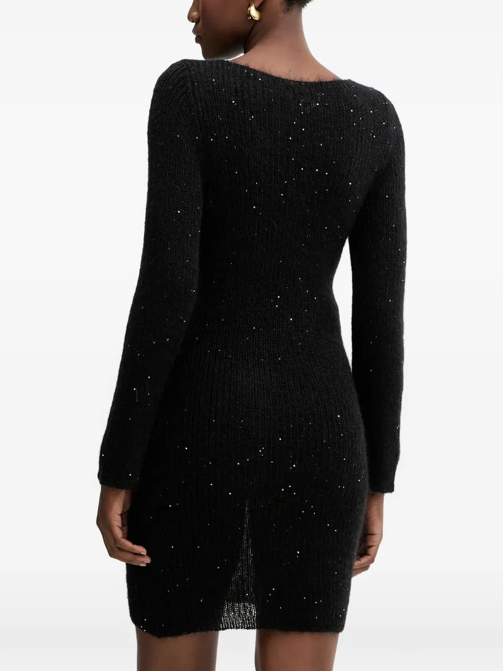 Liviana Conti Mini-jurk met pailletten en uitgesneden detail Zwart