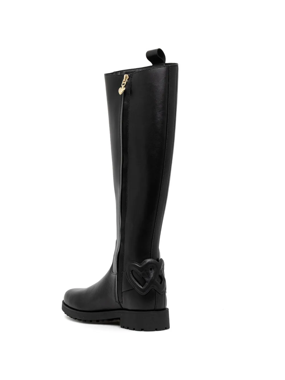 Love Moschino Knielaarzen met hartdetail Zwart