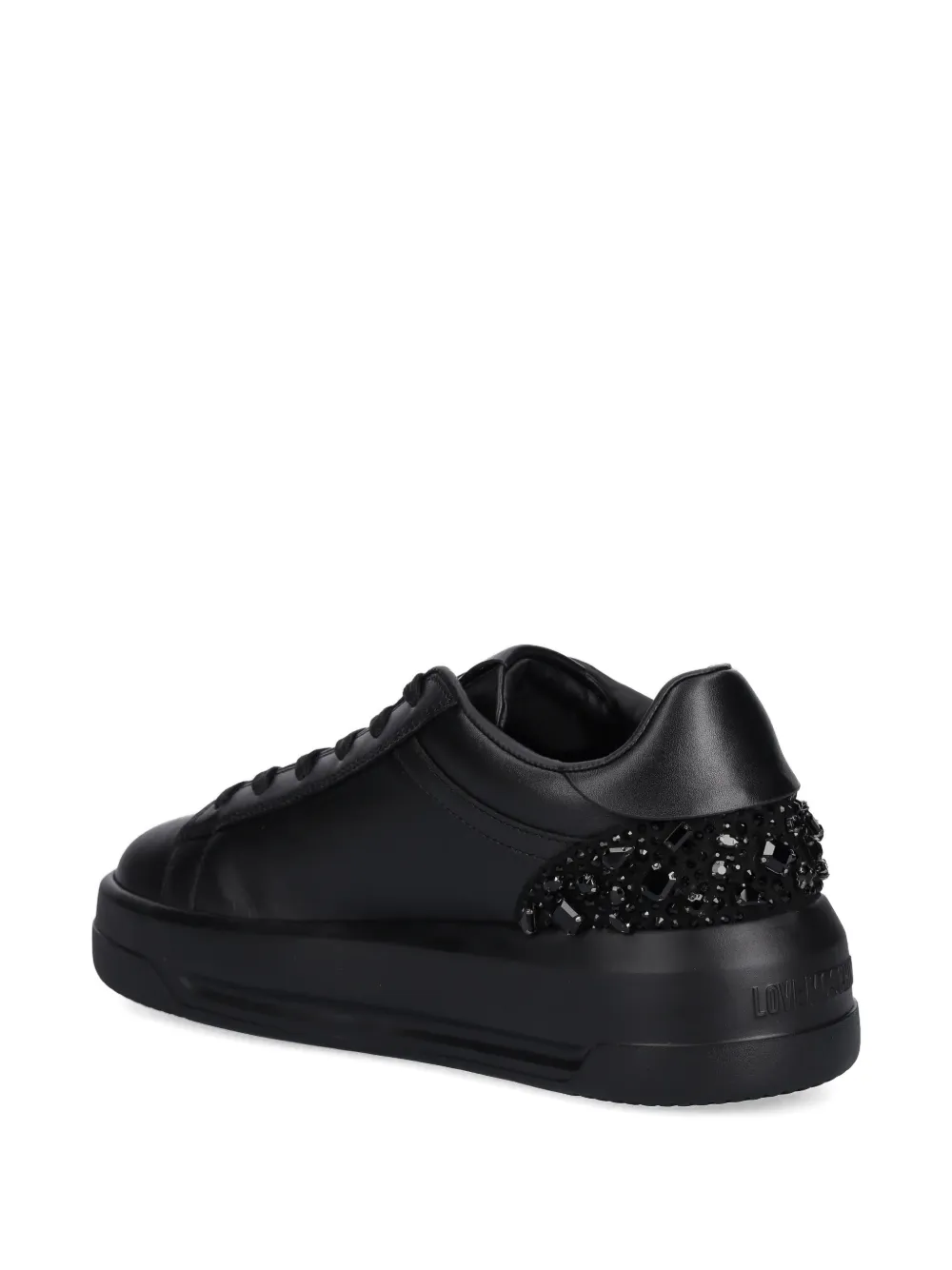 Love Moschino embellished sneakers Zwart