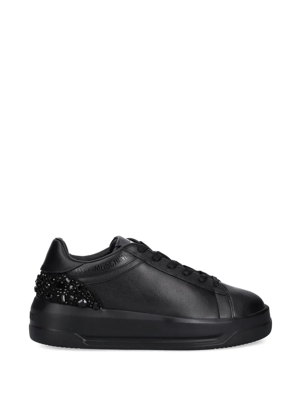 Love Moschino embellished sneakers Zwart
