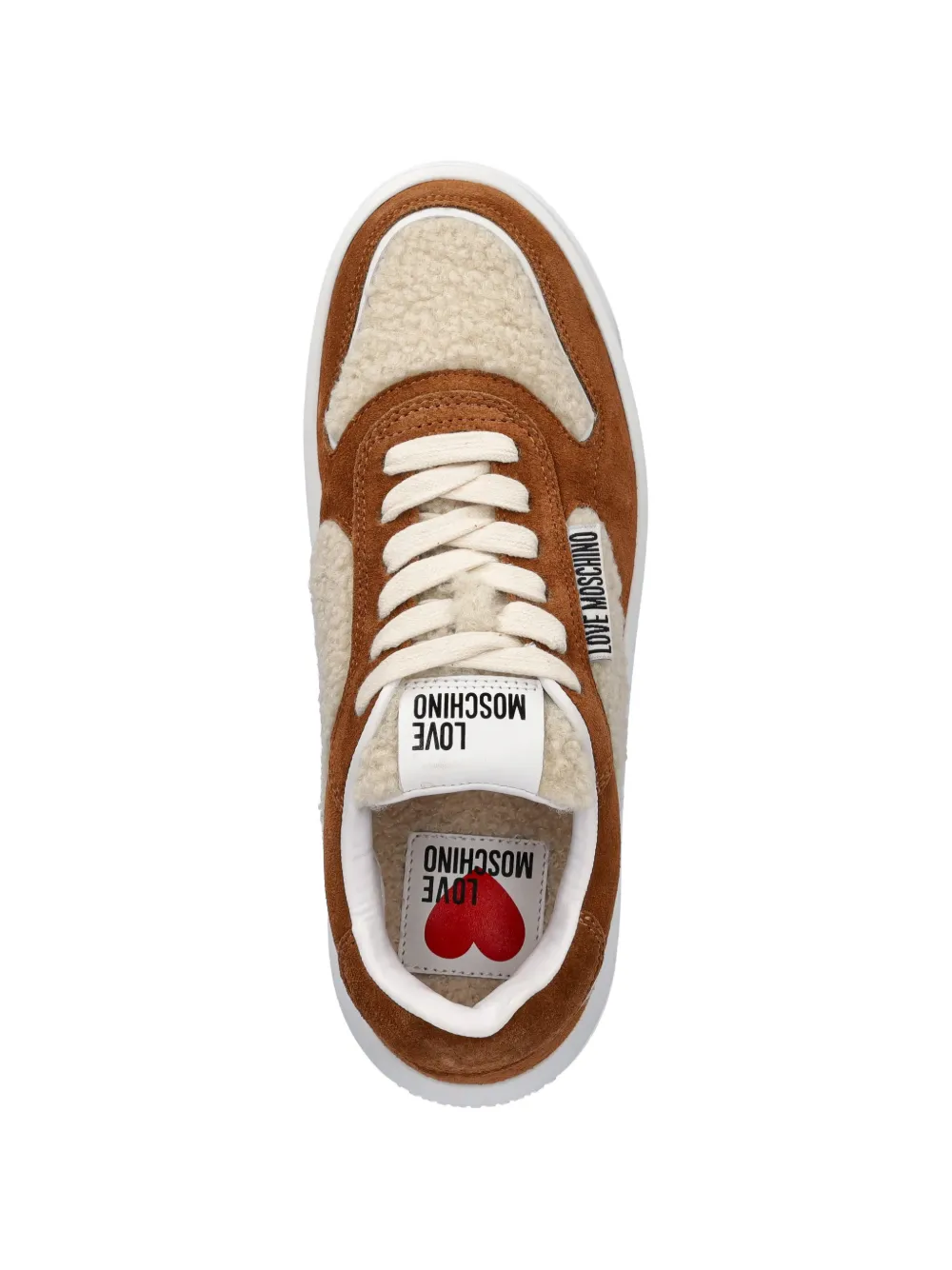 Love Moschino Sneakers met logo Bruin