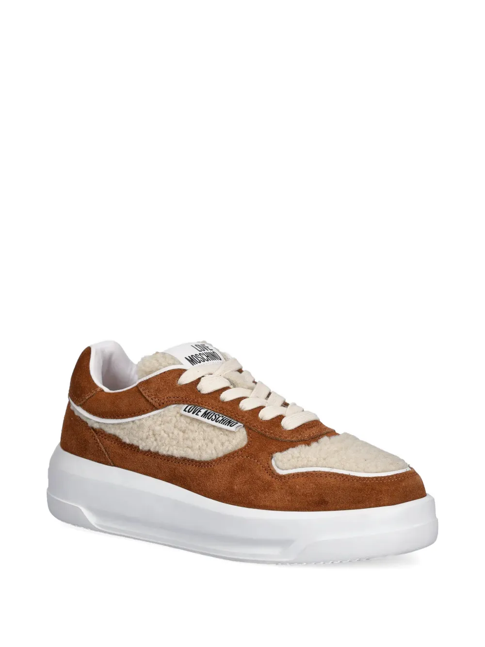 Love Moschino Sneakers met logo Bruin