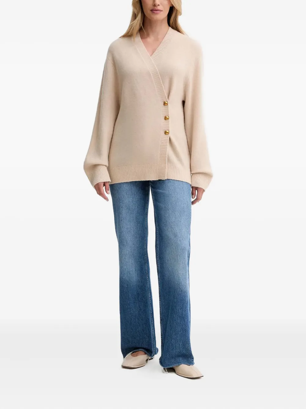 Isabelle Blanche cárdigan con botones y cuello en V | Cárdigans | Image 2
