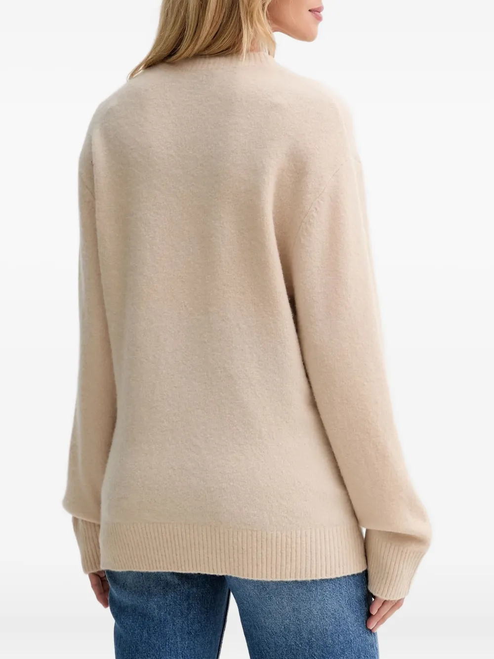  Isabelle Blanche Button-up V-neck Cardigan - Neutrals 
