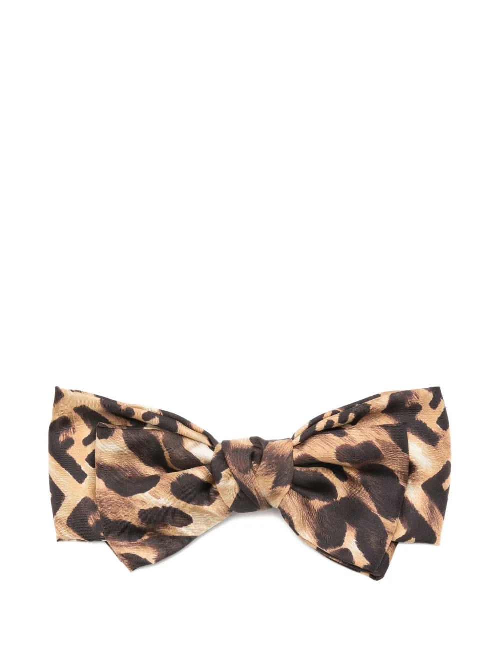 FENDI leopard print bow hair accessory - Marrone