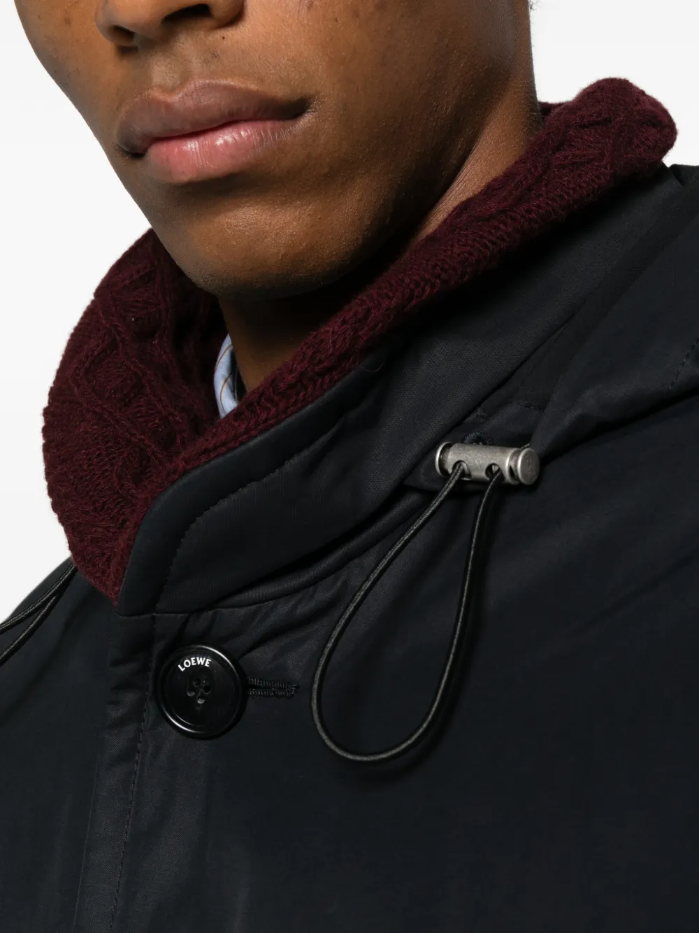 LOEWE Padded Jacket in Technical Cotton in Blue, view 5
