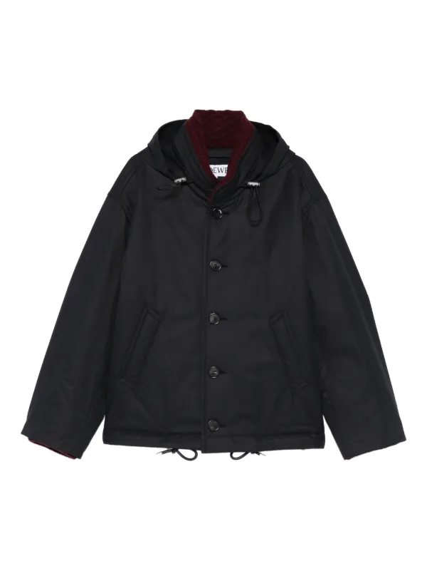 Loewe Padded Jacket in Technical Cotton in Blue