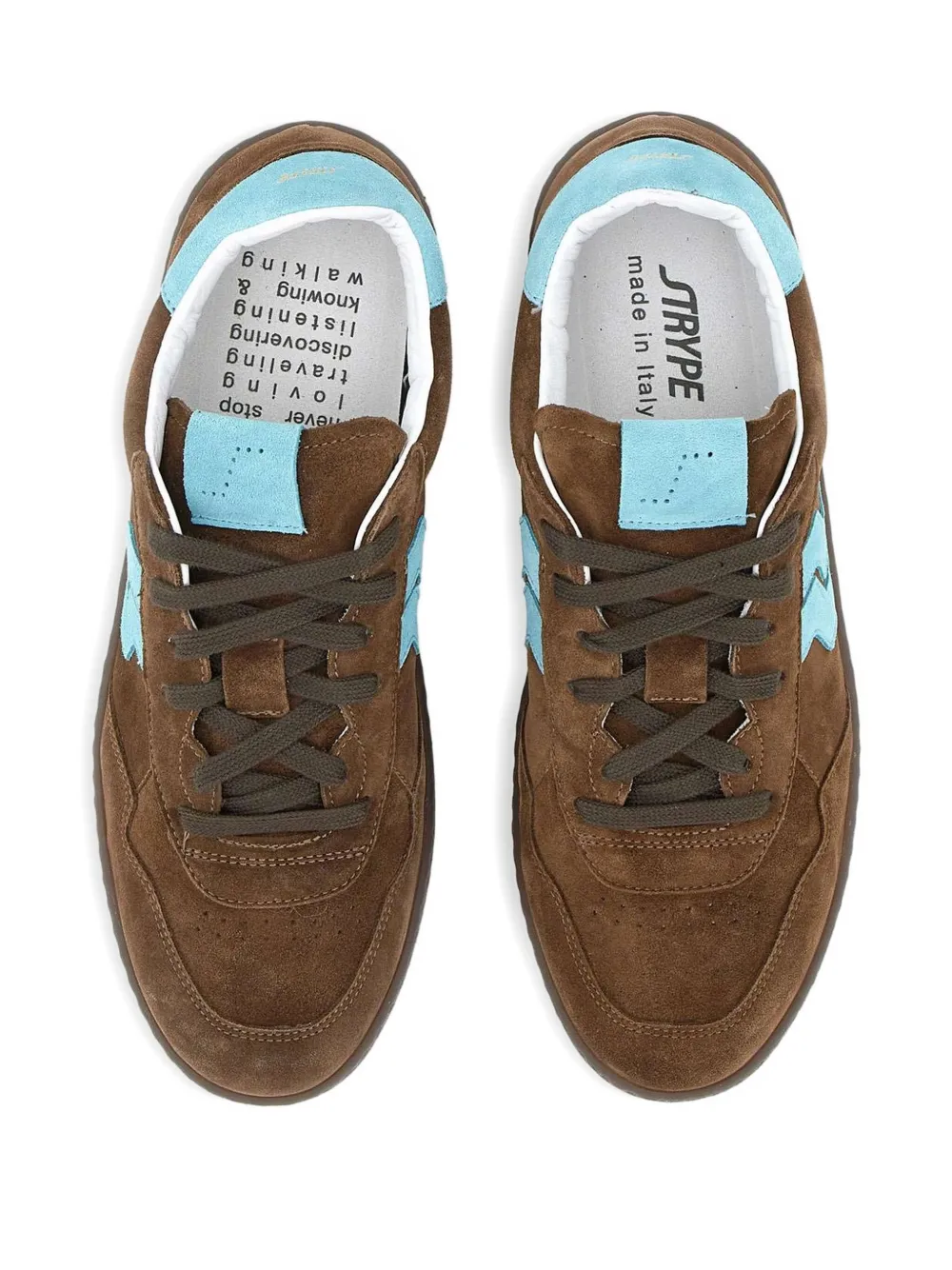 标贴绒面皮运动鞋