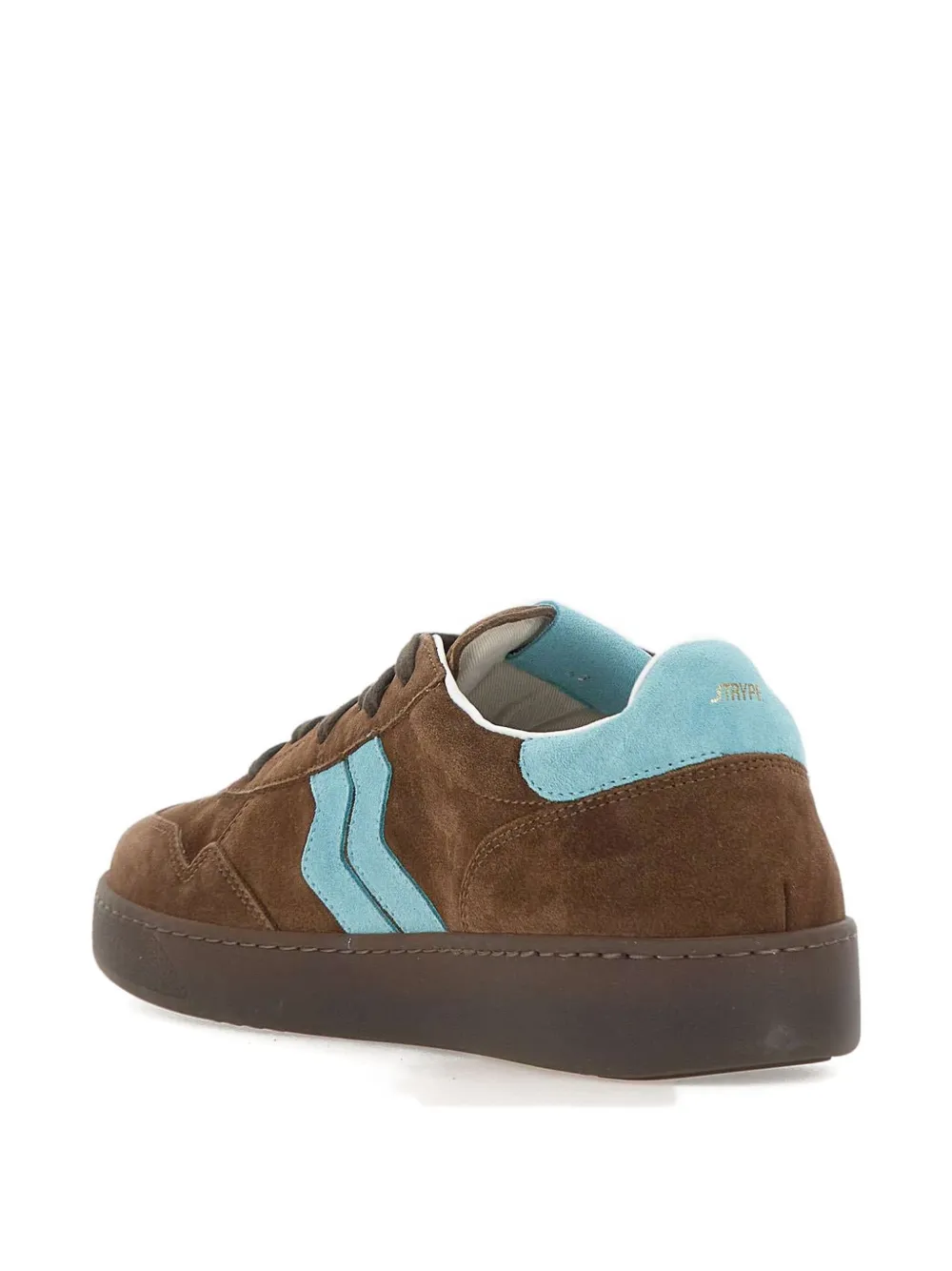 标贴绒面皮运动鞋