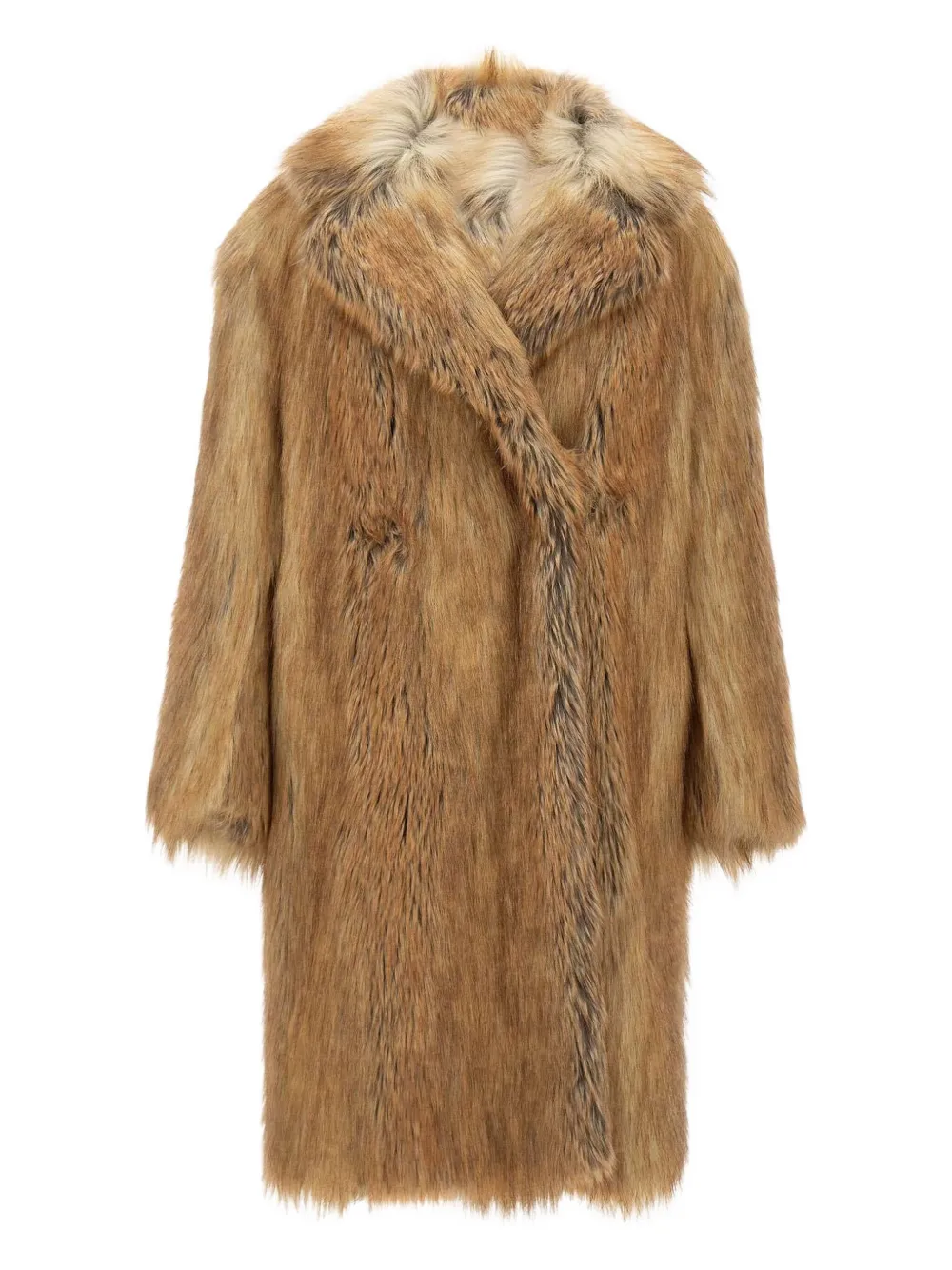 Bb Couture Shearling Coat In Brown