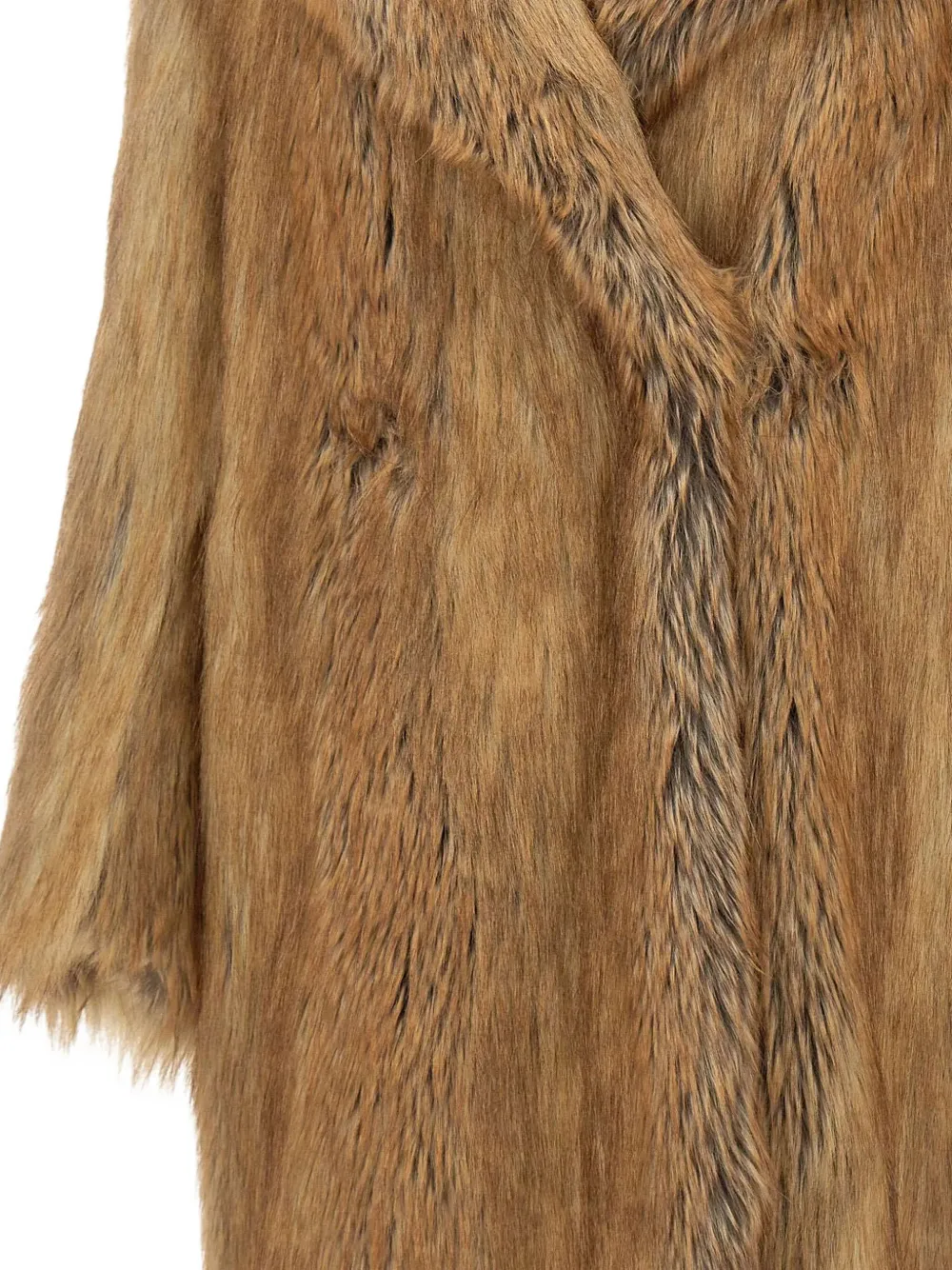Bb Couture Shearling Coat In Brown
