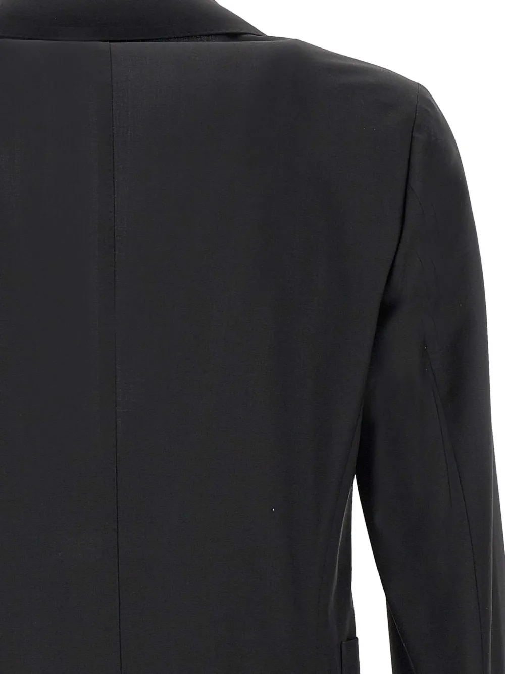 Marchesani Buttoned Wool-blend Blazer In Black