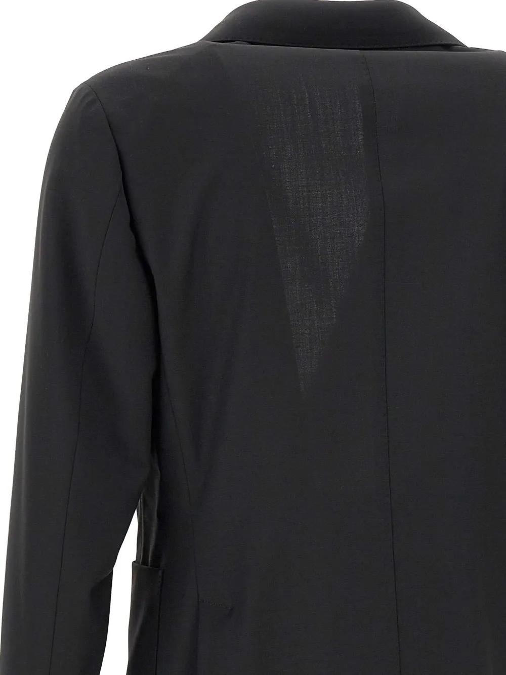 Marchesani Buttoned Wool-blend Blazer In Black