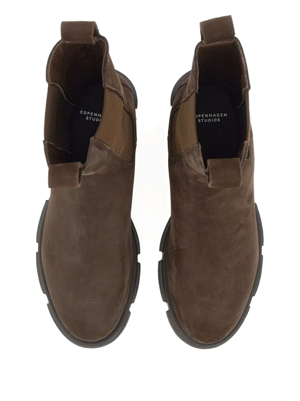 Copenhagen Studios 50mm Elasticated Platform Boots In Brown