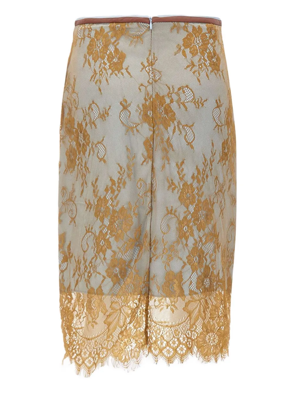Jacques Embroidery-details Midi Skirt In Gold