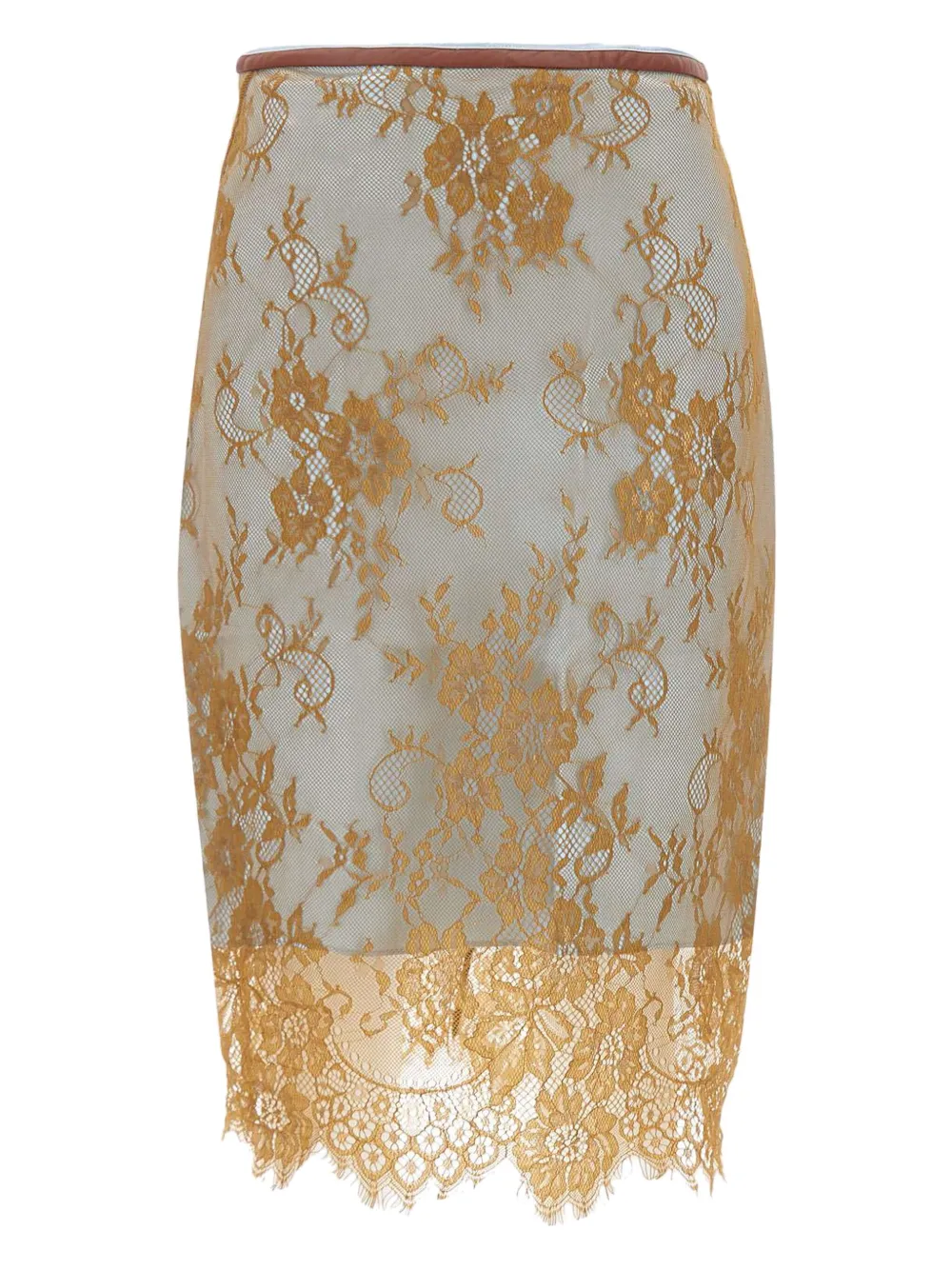 Jacques jupe mi-longue à broderies | marron | Image 1