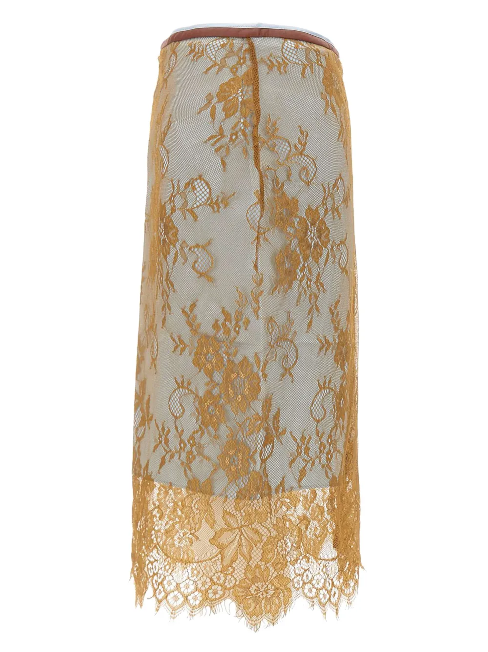 Jacques تنورة ميدي بزينة مطرزة | بني | Image 1