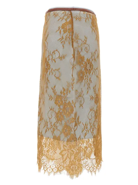 Jacques embroidery-details midi skirt