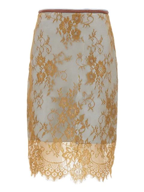 Jacques embroidery-details midi skirt