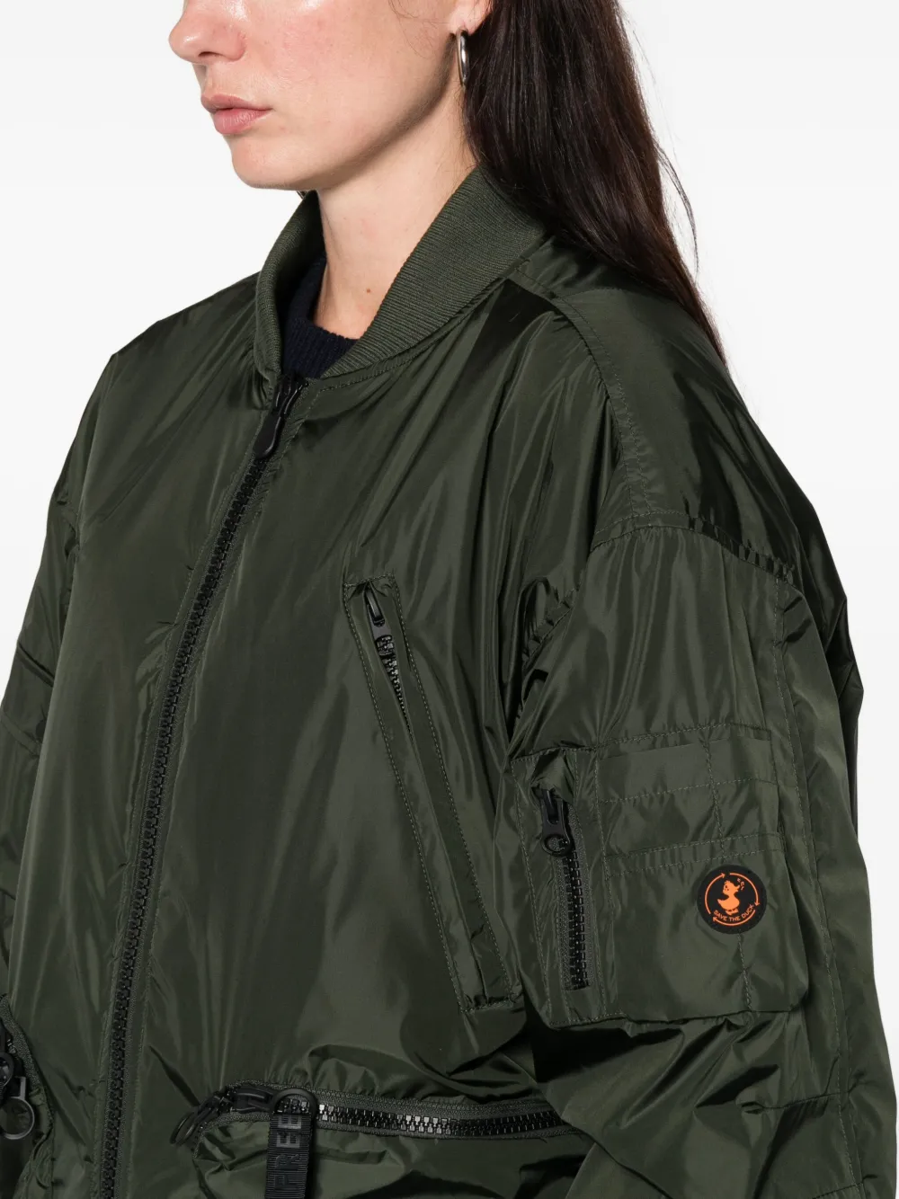 Save The Duck Pocket Zip Jacket In Green